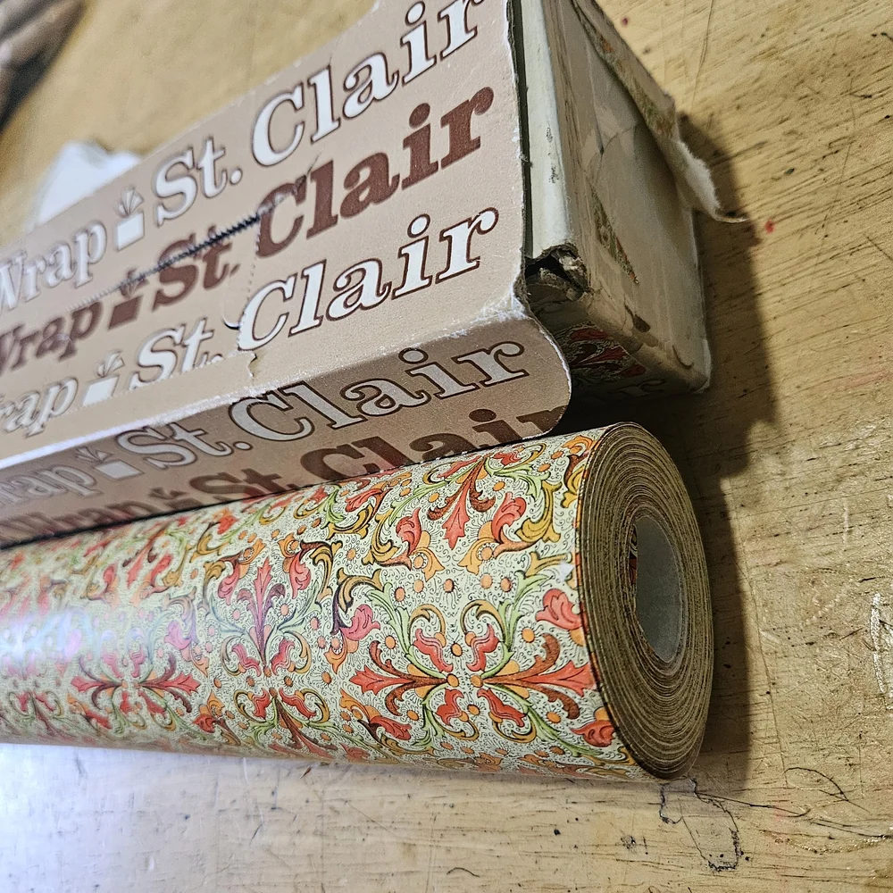 Vintage St. Clair Gift Wrap featuring a Traditional Florentine Renaissance Motif